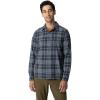 Outdoor Research Men’s Astroman Long Sleeve Sun Shirt | Lightweight UPF 30+ Snap Button Hiking Top, Breathable & Stretchy(Dark Navy Plaid)