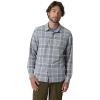 Outdoor Research Men’s Astroman Long Sleeve Sun Shirt | Lightweight UPF 30+ Snap Button Hiking Top, Breathable & Stretchy(Light Pewter Plaid)