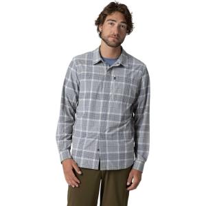 Outdoor Research Men’s Astroman Long Sleeve Sun Shirt | Lightweight UPF 30+ Snap Button Hiking Top, Breathable & Stretchy(Light Pewter Plaid)