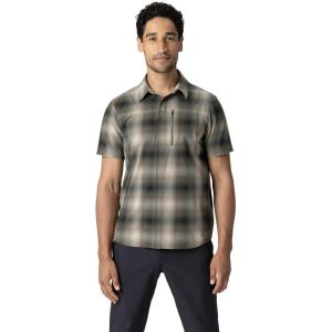 Outdoor Research Men’s Astroman Short Sleeve Sun Shirt | Lightweight UPF 30+ Snap Button Hiking Top, Breathable & Stretchy(Ranger Green Plaid)