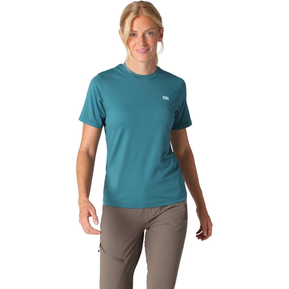 imageOutdoor Research Womens ActiveIce Spectrum Sun TShirt  Cooling UPF 50 Short Sleeve Hiking Top Lightweight UV ShirtMallard