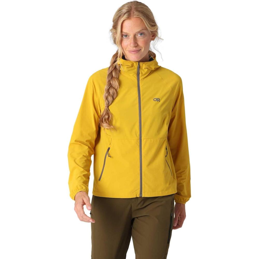 imageOutdoor Research Womens Astroman Full Zip Sun Hoodie  Lightweight UPF 30 Shirt for Hiking amp Hot Weather Moisture WickingAmber