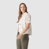 Outdoor Research Women’s Astroman Short Sleeve Sun Shirt | Lightweight UPF 30+ Snap Button Hiking Top, Breathable & Stretchy(Gravel Creekside Print)
