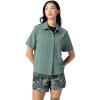 Outdoor Research Women’s Astroman Short Sleeve Sun Shirt | Lightweight UPF 30+ Snap Button Hiking Top, Breathable & Stretchy(Malachite)
