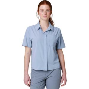 Outdoor Research Women’s Astroman Short Sleeve Sun Shirt | Lightweight UPF 30+ Snap Button Hiking Top, Breathable & Stretchy(Fjord)