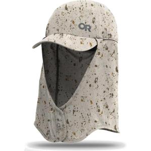 Outdoor Research Astroman Sun Cape Cap | Lightweight Neck Flap Hiking & Running Hat, UPF 30 Protection Ball Cap, Men & Women(Gravel Creekside Print)