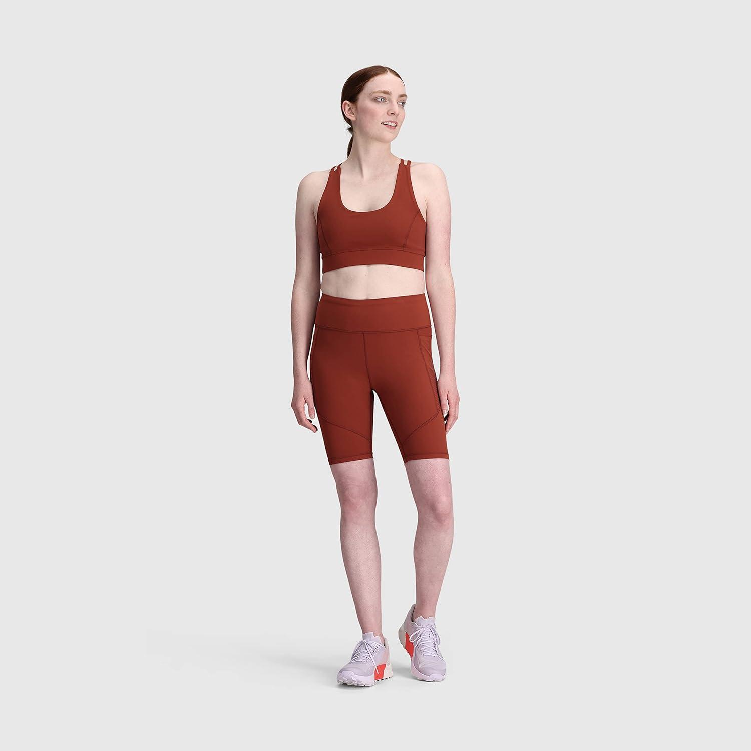 imageOutdoor Research Womens AdVantage Shorts 10 Inseam  High Waist Bike ShortsBrick
