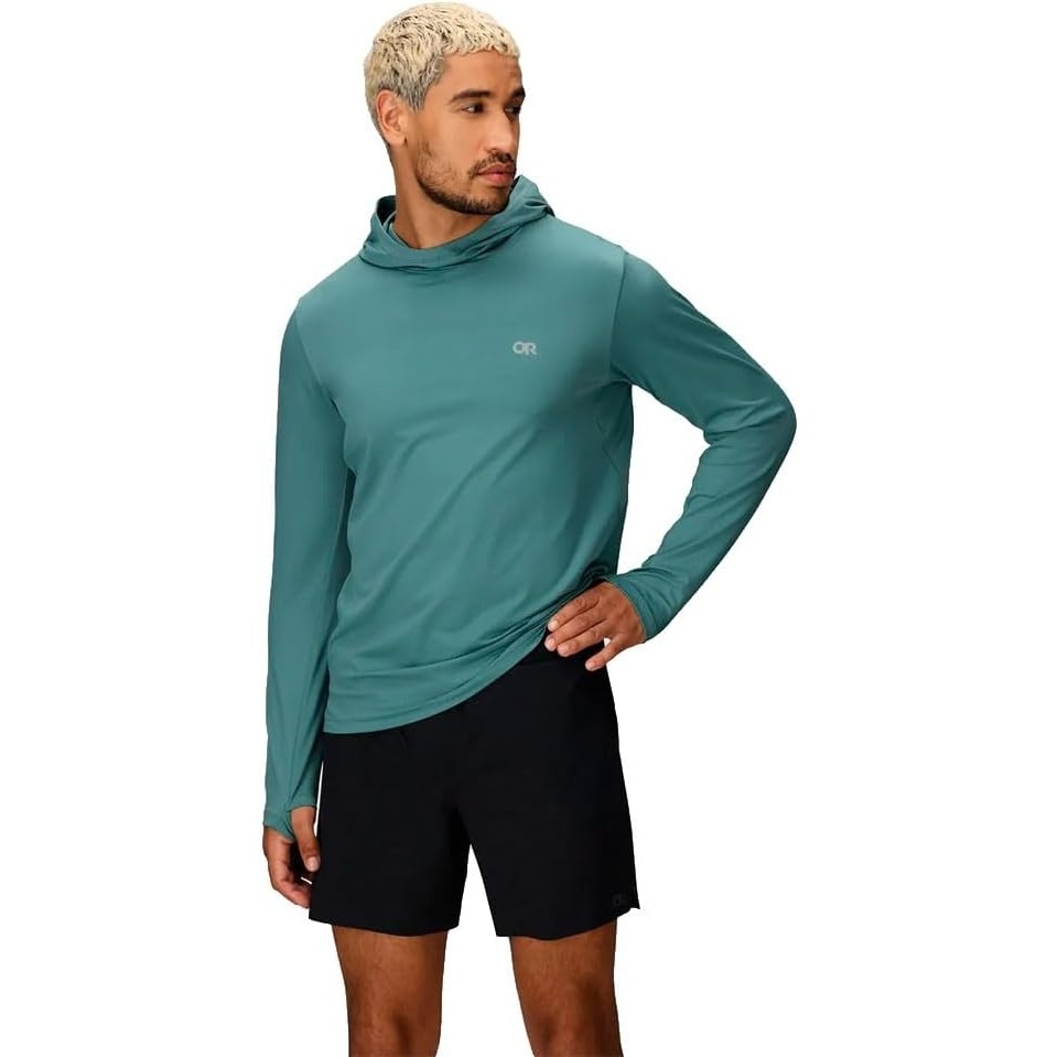 imageOutdoor Research Mens ActiveIce Spectrum Sun Hoodie  Self Cooling Quick Dry 3 Panel Hood UPF 50 Standard FitNeptune