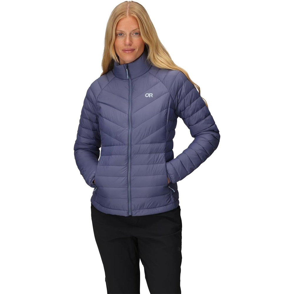 image:imageOutdoor Research Womens Transcendent Down Jacket  Water amp Wind Resistant Insulated Lightweight Standard FitSummit